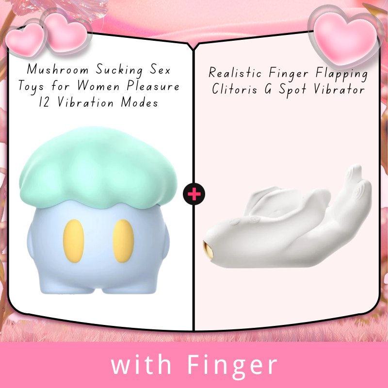 Green mushroom shaped clitoral suction vibrator