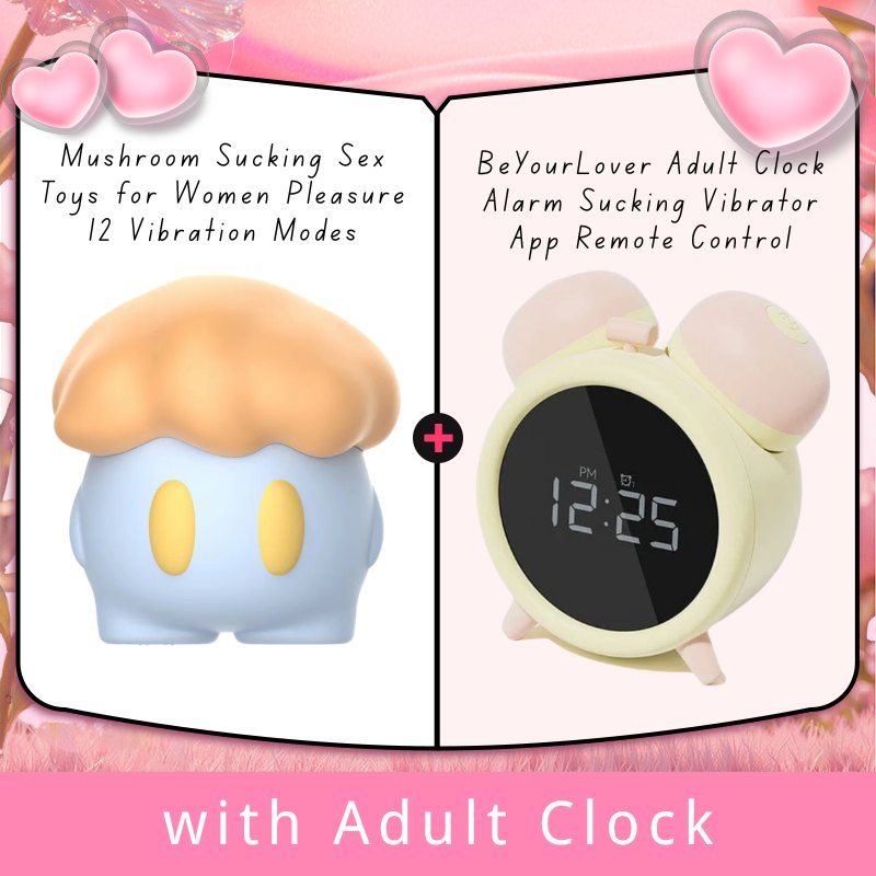 Orange mushroom shaped clitoral suction vibrator