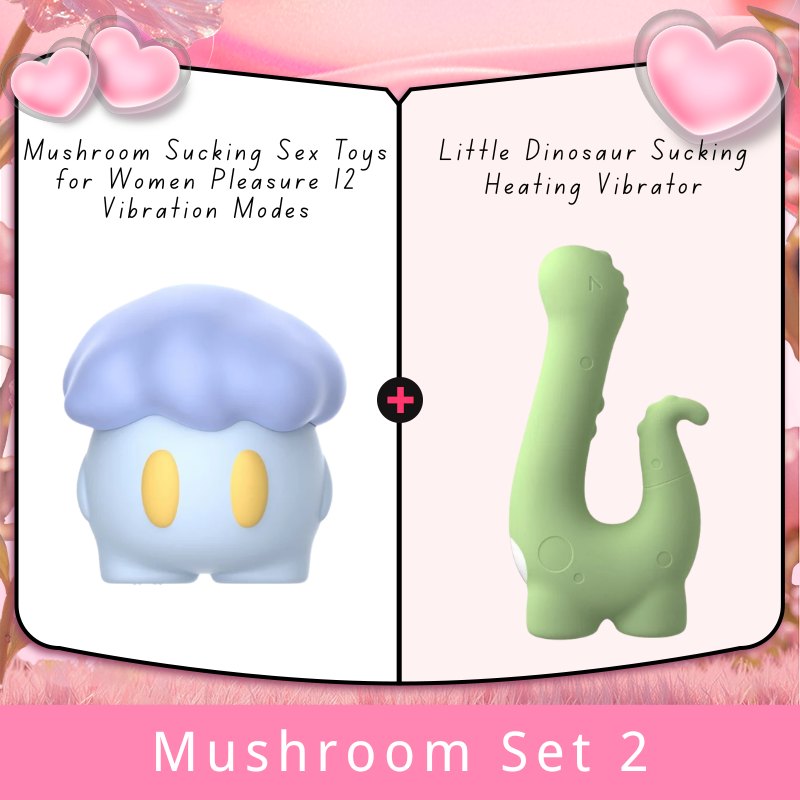 Purple mushroom shaped clitoral suction vibrator