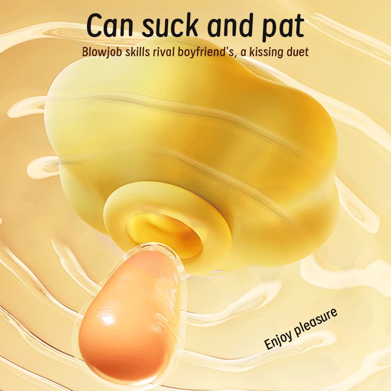Yellow mushroom shaped suction and tapping toy, photo 4