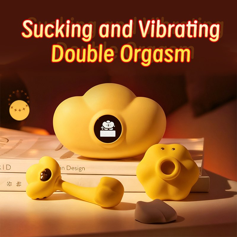 Yellow mushroom shaped suction and tapping toy, photo 5