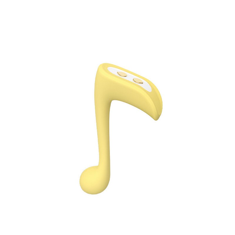 Yellow musical note clit and g-spot vibrator