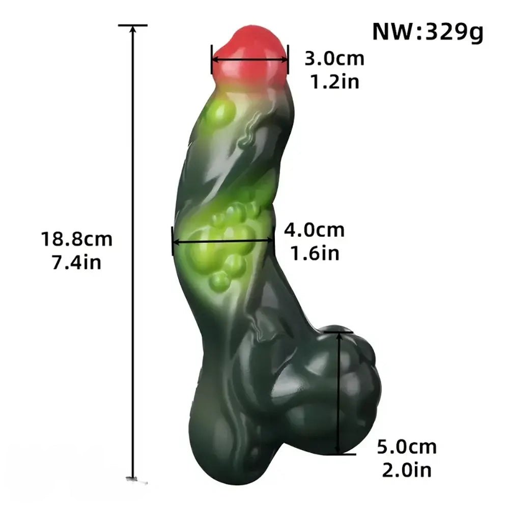 Mixed color fantasy phallus dildo, photo 9