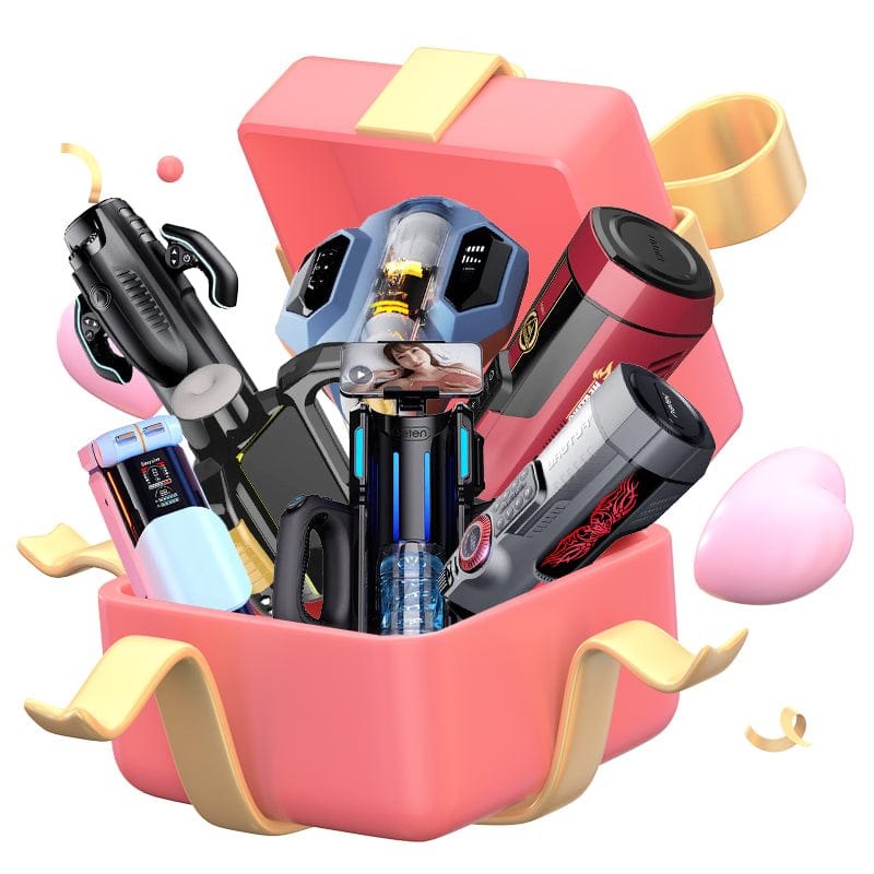 Pink surprise gift box of adult toys, photo 1