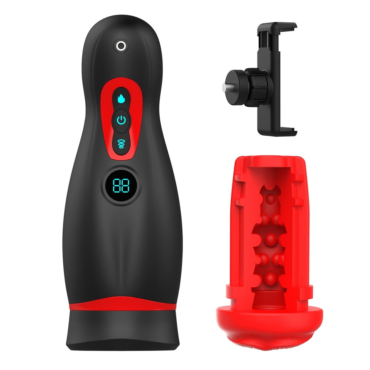 Black nebula 9 male stroker with phone holder, photo 11