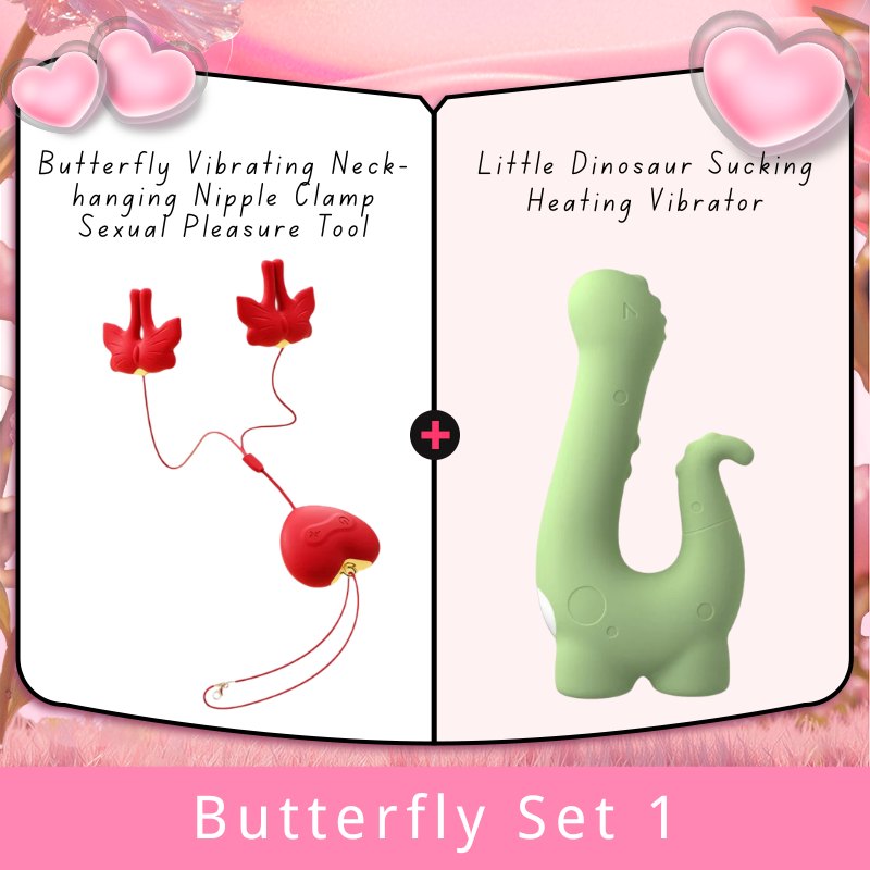 Red vibrating butterfly nipple clamps, photo 4