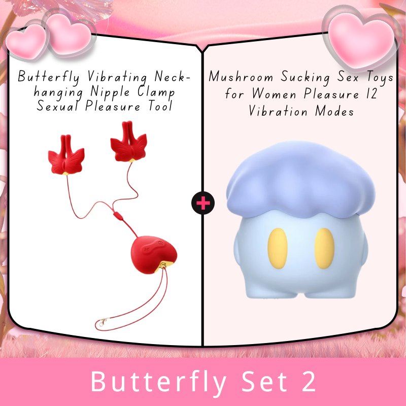 Red vibrating butterfly nipple clamps, photo 5