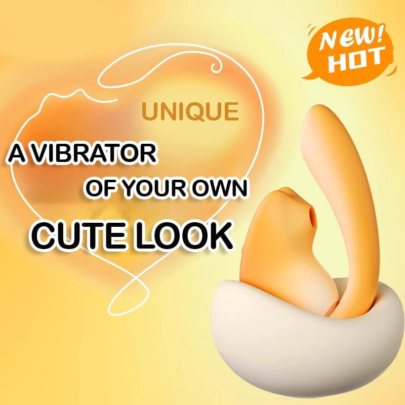 Orange cat-shaped clit sucking vibrator, photo 4