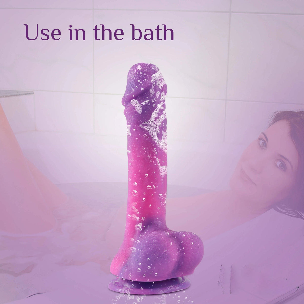 Glittery multi-color suction cup dildo, photo 6