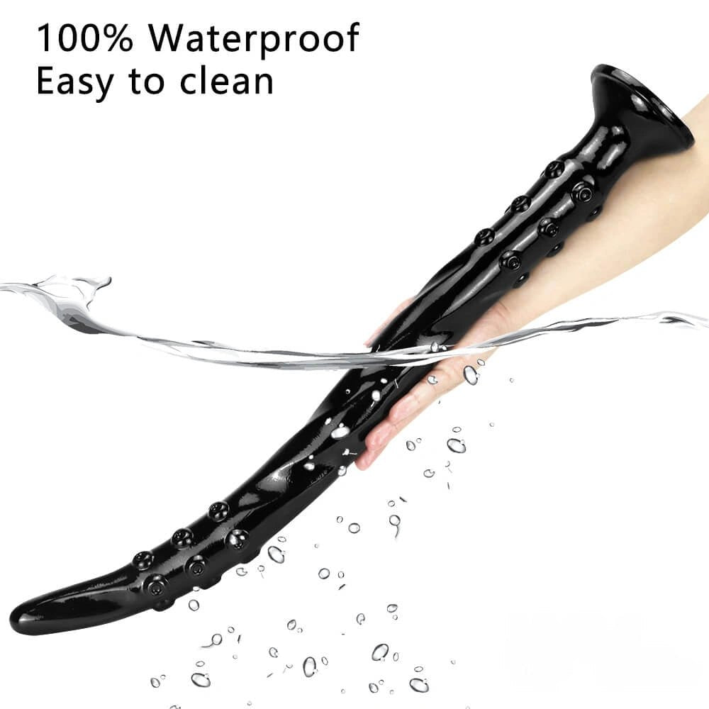 Black curved nubbed g-spot dildo, photo 6