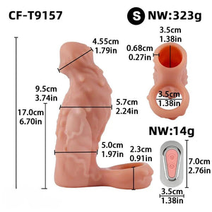Flesh nubbed texture silicone dildo, photo 13