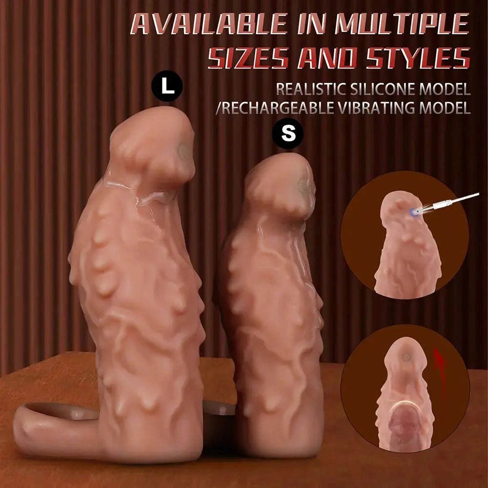 Flesh nubbed texture silicone dildo, photo 2