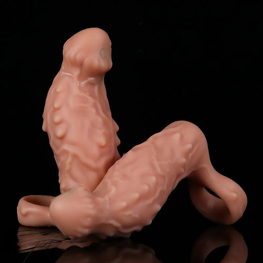Flesh nubbed texture silicone dildo, photo 5