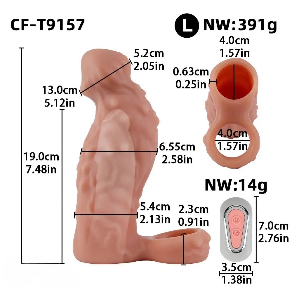 Flesh nubbed texture silicone dildo, photo 8