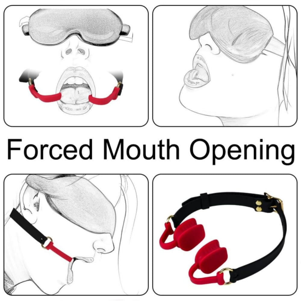 Open mouth O-ring gag with leather strap, photo 2
