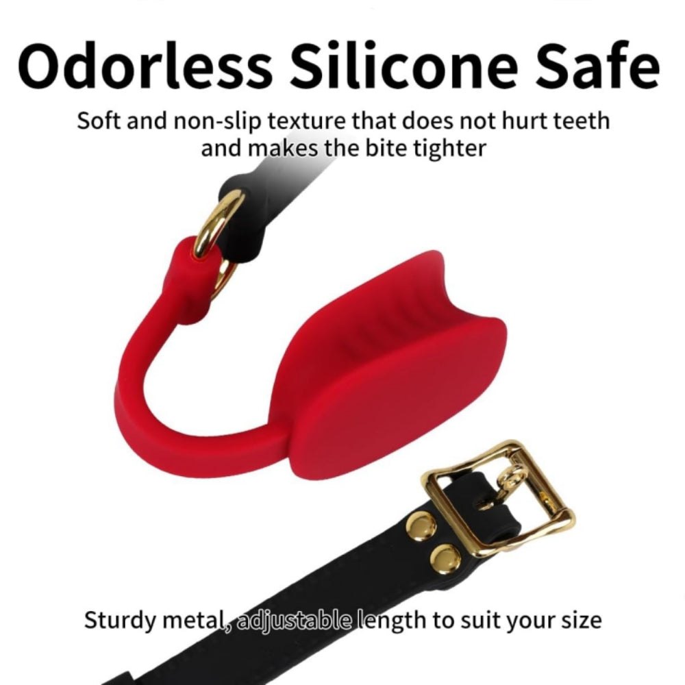 Open mouth O-ring gag with leather strap, photo 4