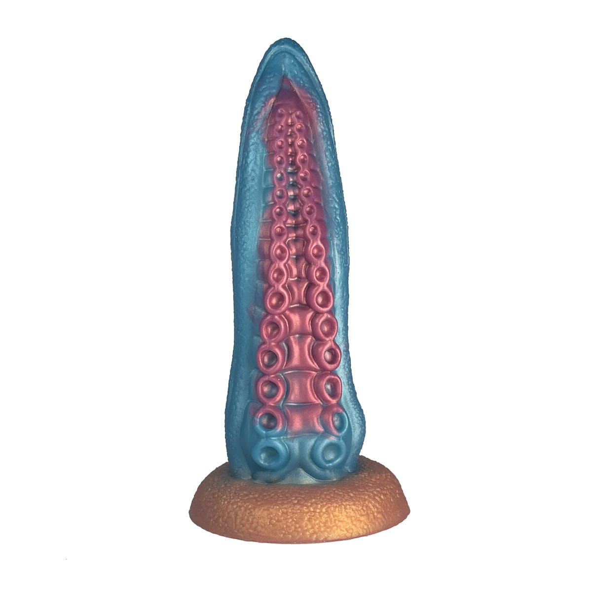 Ocean blue tentacle fantasy dildo with suction cup base, photo 1