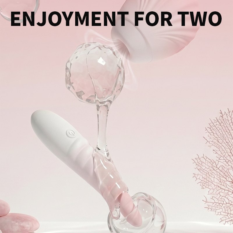 Gradient pink ocean shell suction and vibrator set, photo 6