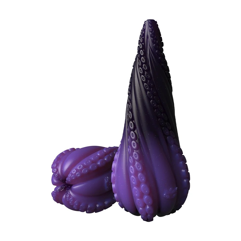 Purple tentacle silicone stroker, photo 1