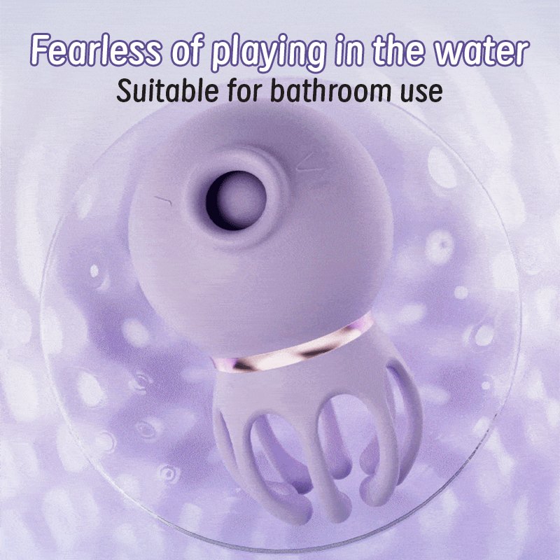 Grape purple octopus 2-in-1 suction and tentacle vibrator, photo 2