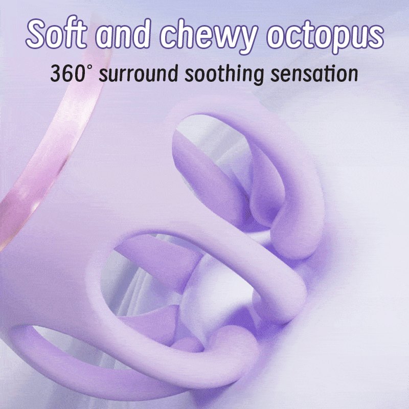 Grape purple octopus 2-in-1 suction and tentacle vibrator, photo 5