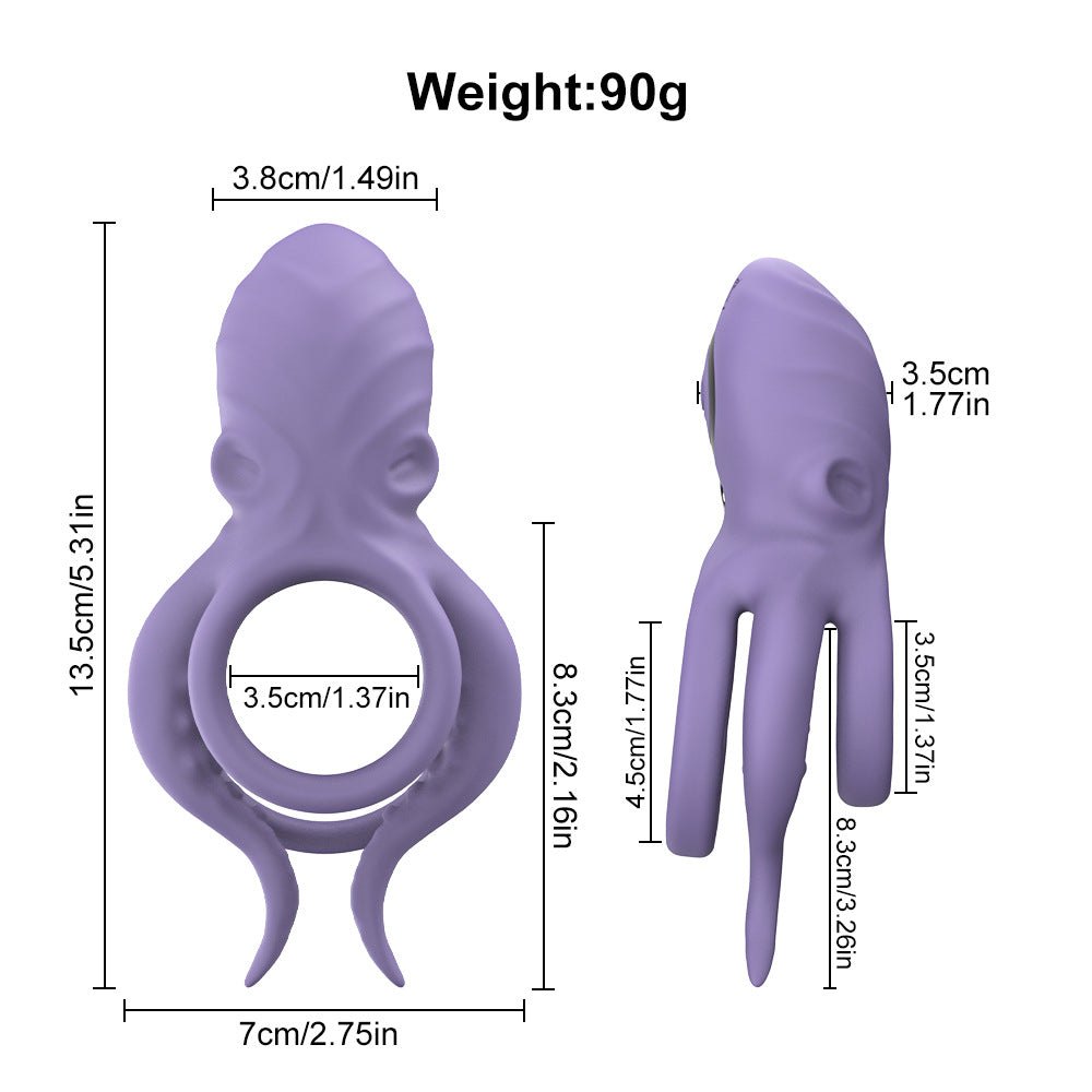 Purple silicone octopus penis ring, photo 8
