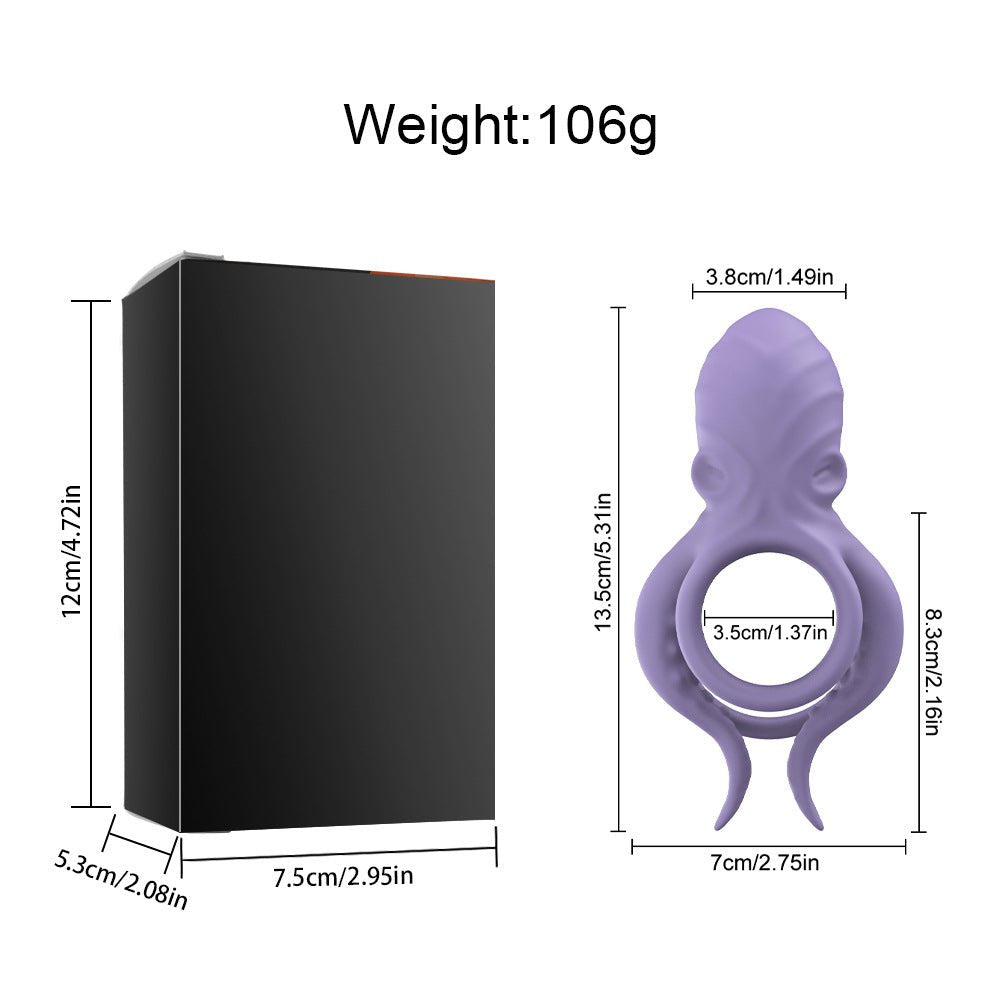 Purple silicone octopus penis ring, photo 9