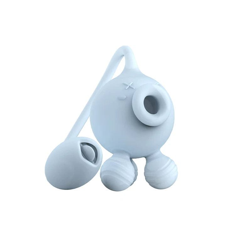 Blue octopus-shaped clit and nipple suction vibrator