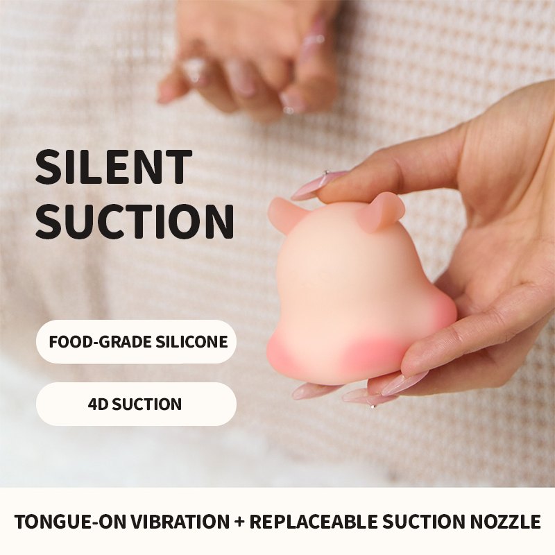 Pink octopus-shaped silicone clit suction vibrator, photo 3