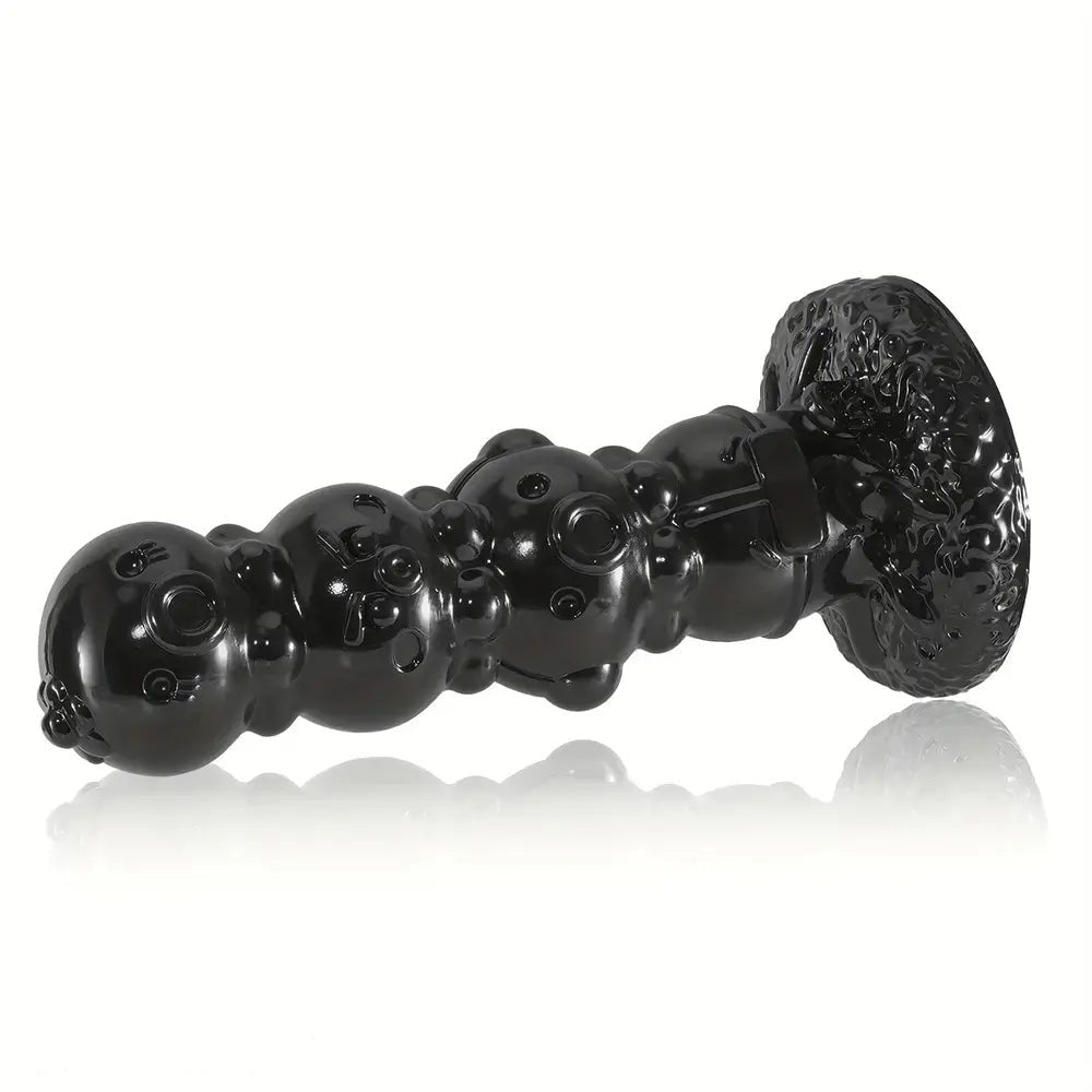 Black stacked orb tentacle fantasy dildo with suction base, photo 10