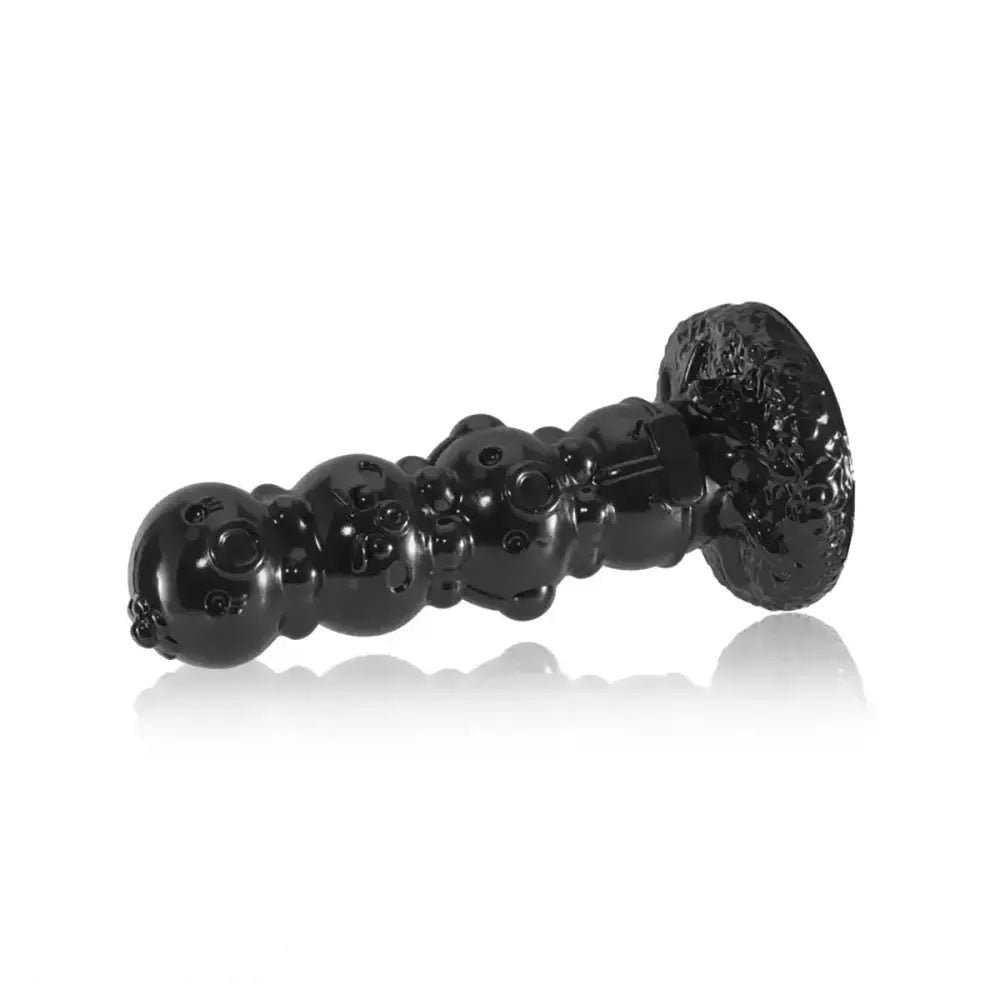 Black stacked orb tentacle fantasy dildo with suction base, photo 3