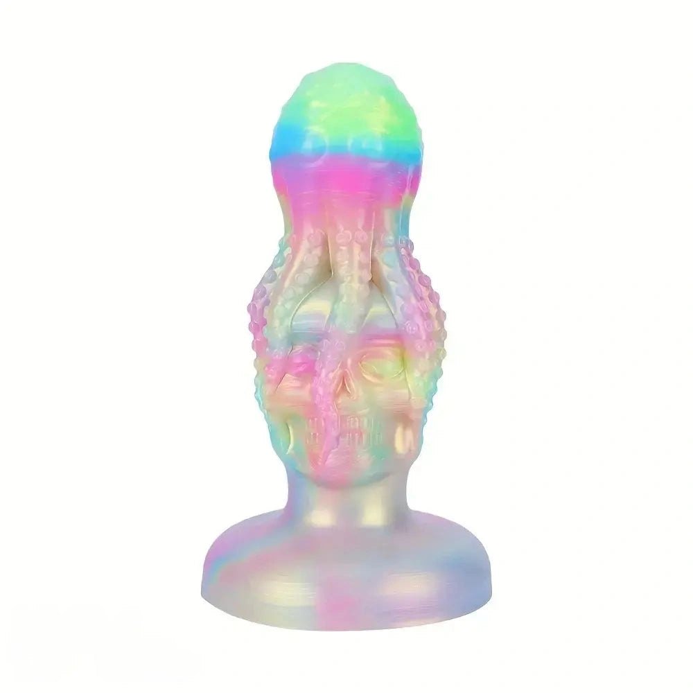 Iridescent octopus skull fantasy dildo, photo 1