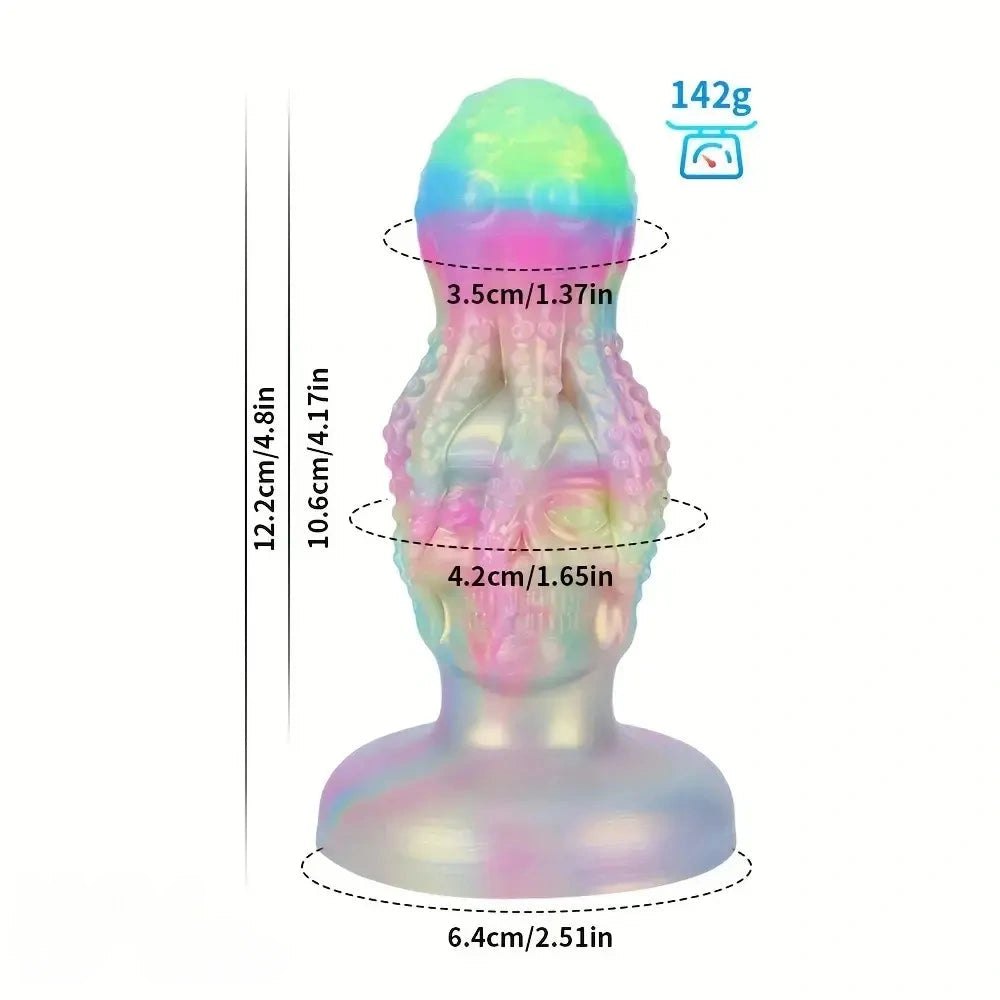 Iridescent octopus skull fantasy dildo, photo 11