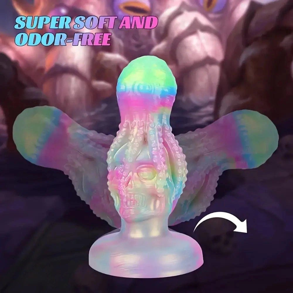 Iridescent octopus skull fantasy dildo, photo 4