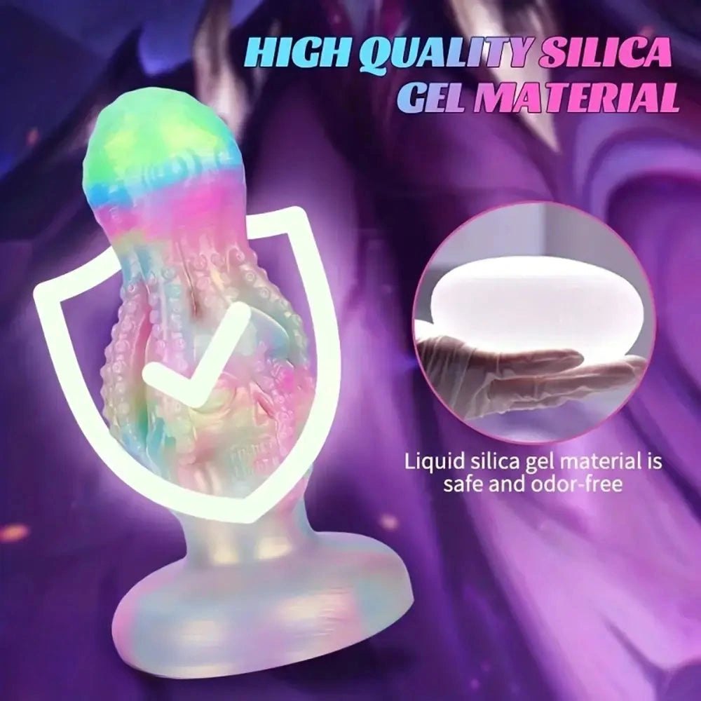 Iridescent octopus skull fantasy dildo, photo 9