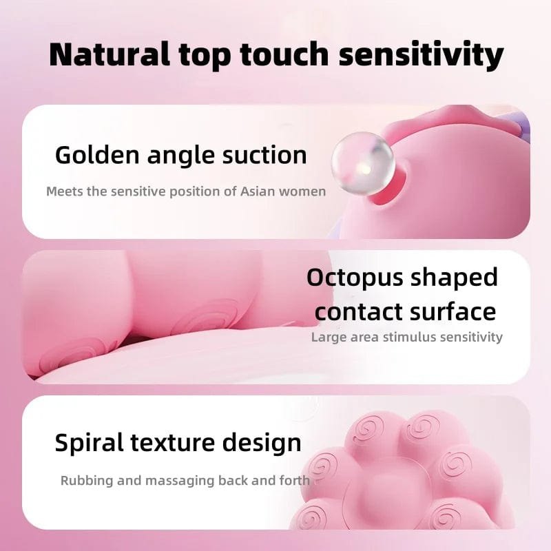 Silicone octopus-shaped clit suction vibrator, photo 3