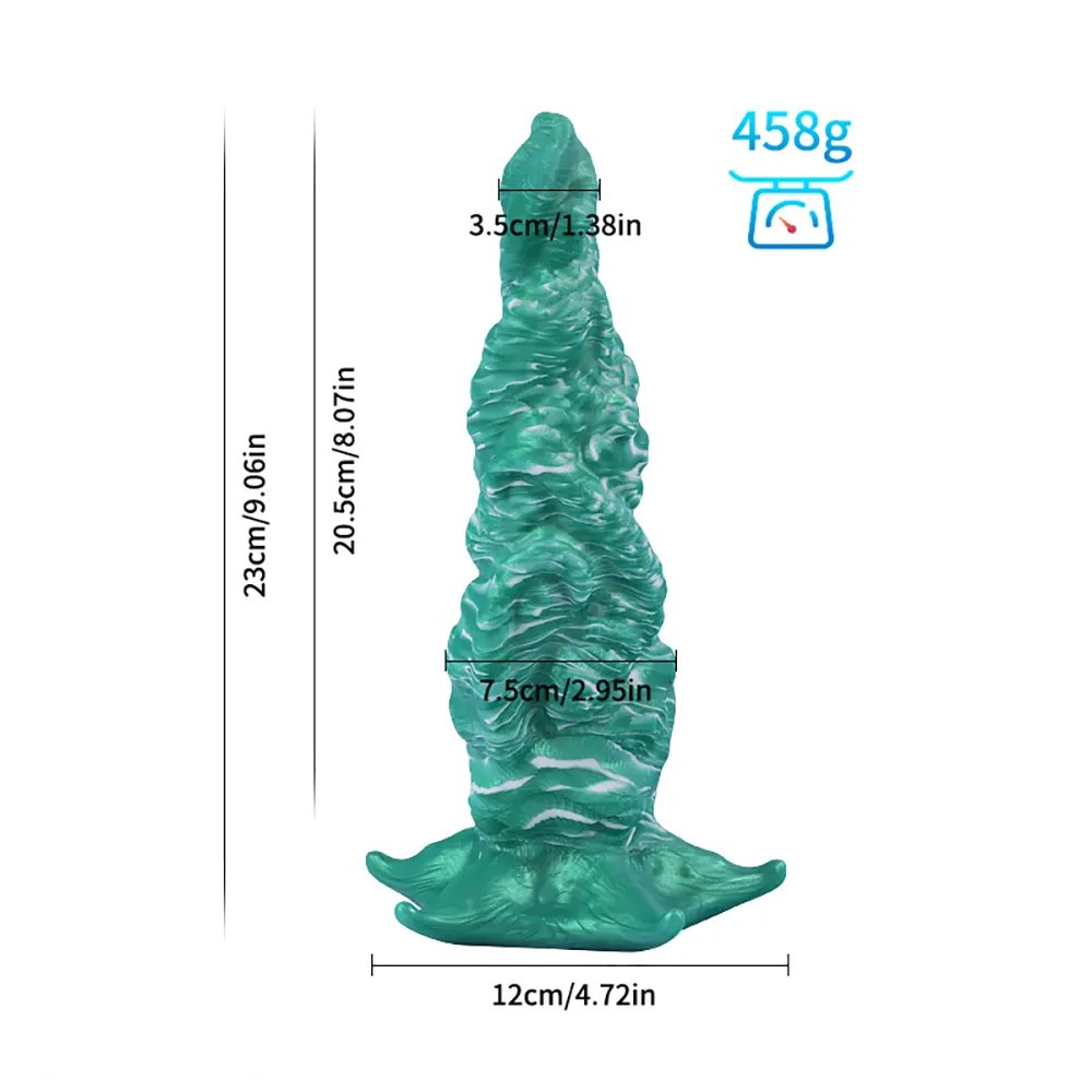 A marbled octopus tentacle dildo