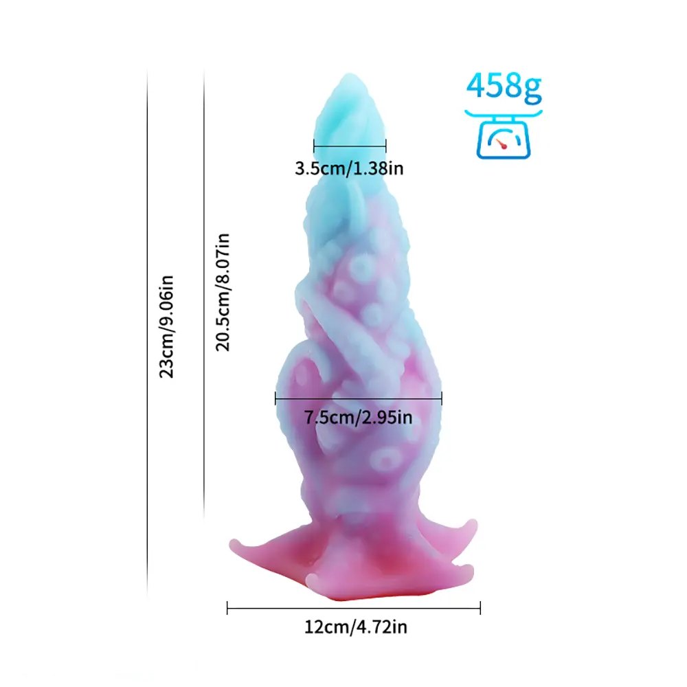 B marbled octopus tentacle dildo