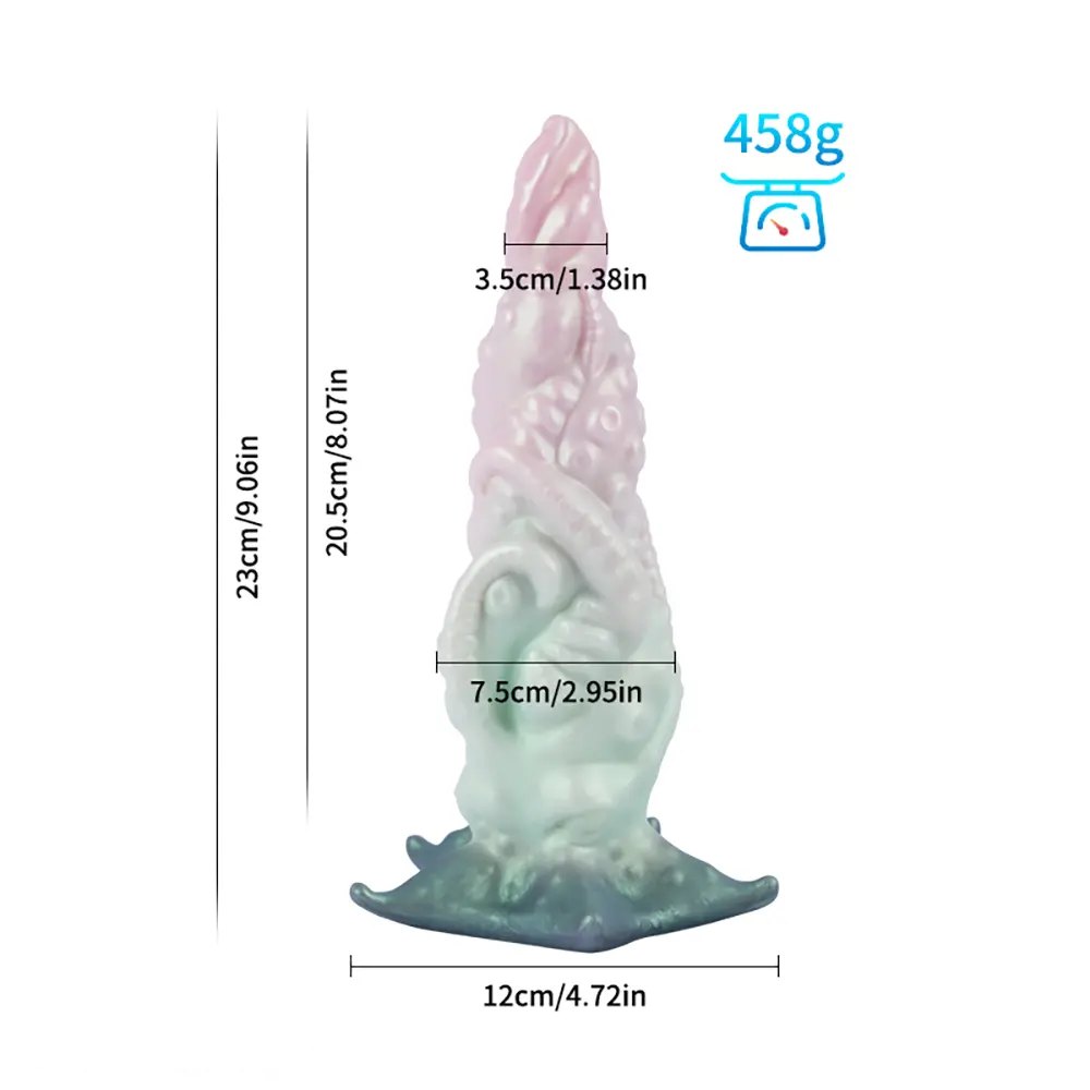 D marbled octopus tentacle dildo