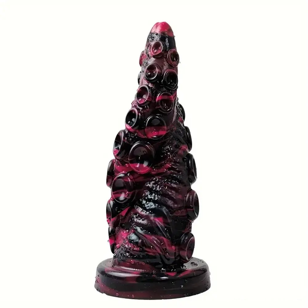 Octopus tentacle textured fantasy silicone dildo, photo 1