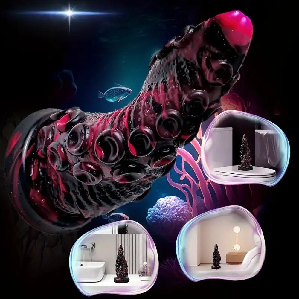 Octopus tentacle textured fantasy silicone dildo, photo 2