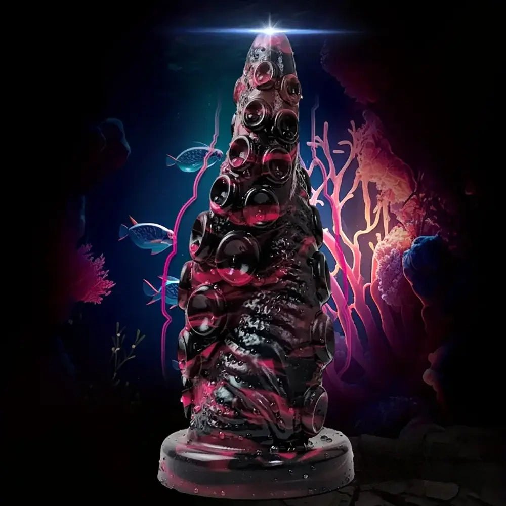 Octopus tentacle textured fantasy silicone dildo, photo 5