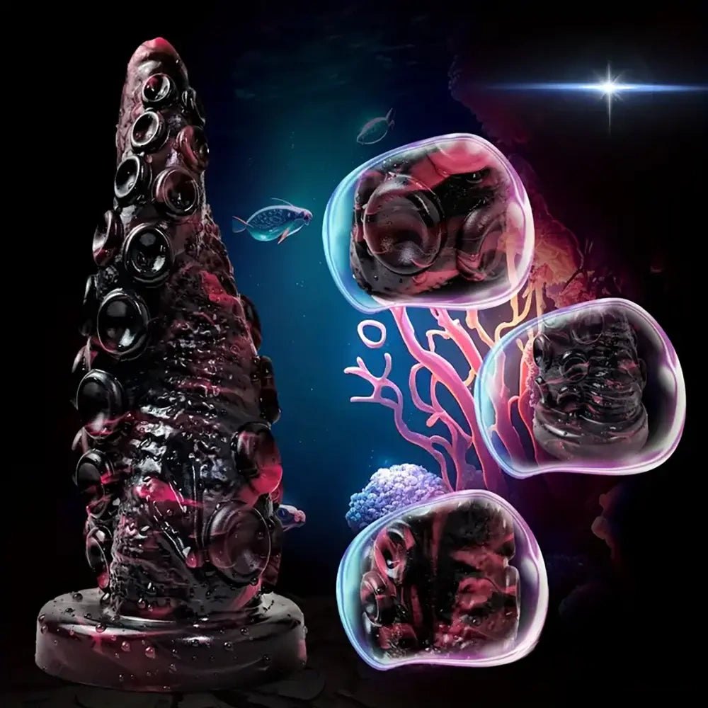 Octopus tentacle textured fantasy silicone dildo, photo 6