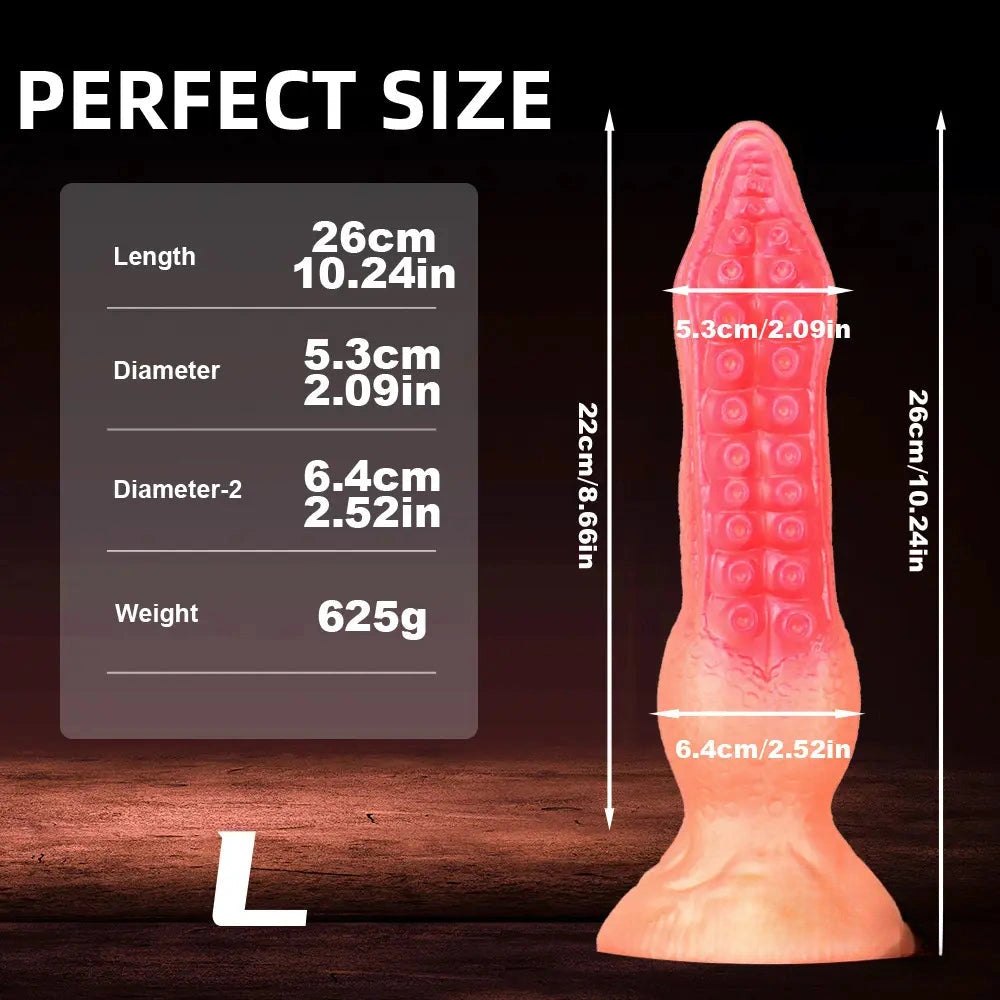 Flesh octopus tentacle fantasy dildo with suction cup base