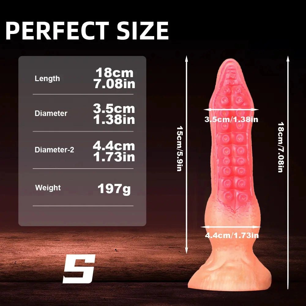 Flesh octopus tentacle fantasy dildo with suction cup base