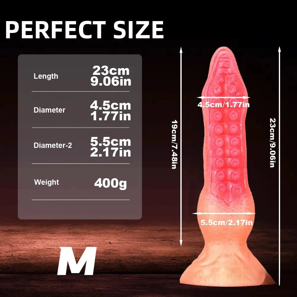 Flesh octopus tentacle fantasy dildo with suction cup base