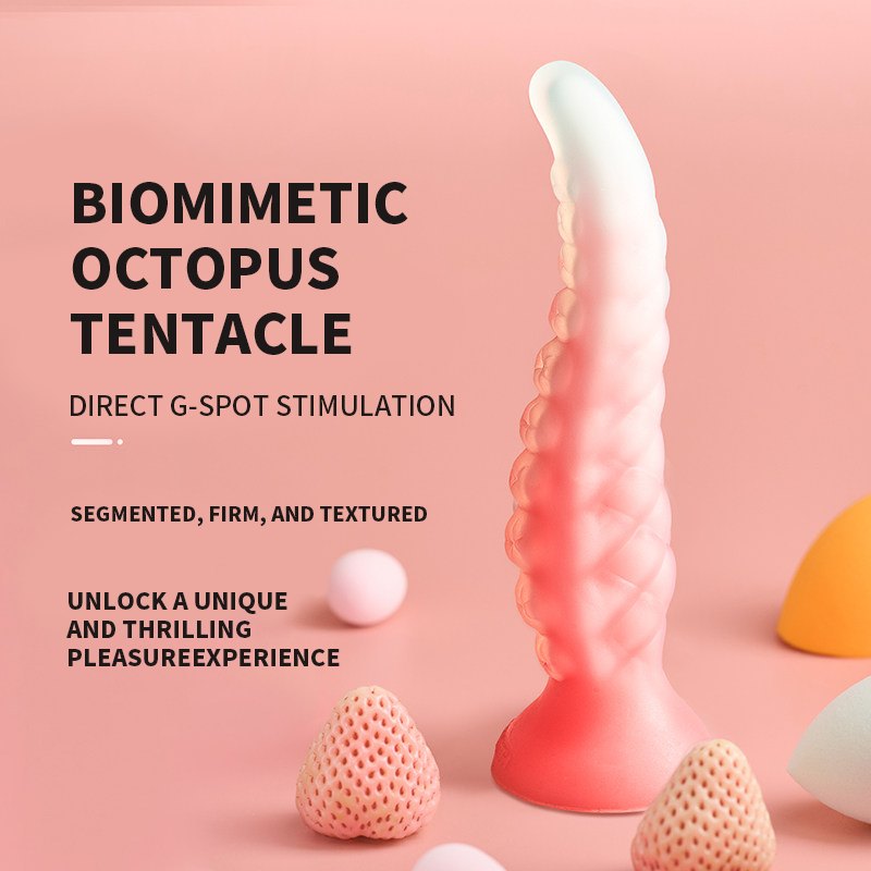 Pink octopus tentacle silicone dildo, photo 3