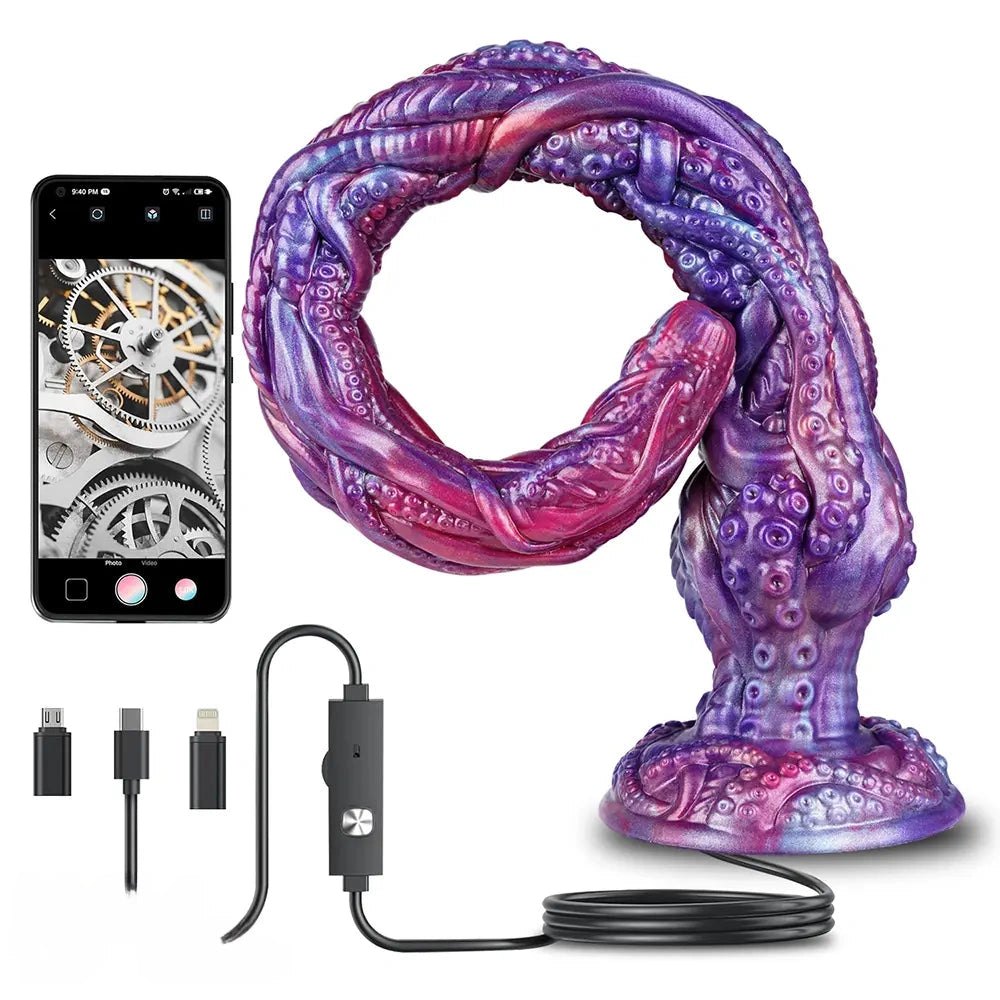 Purple octopus tentacle silicone fantasy dildo, photo 1
