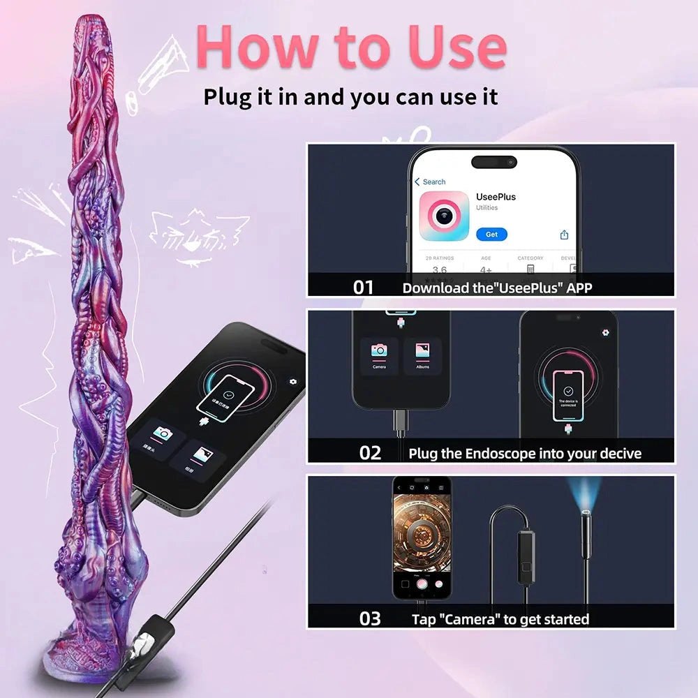 Purple octopus tentacle silicone fantasy dildo, photo 10
