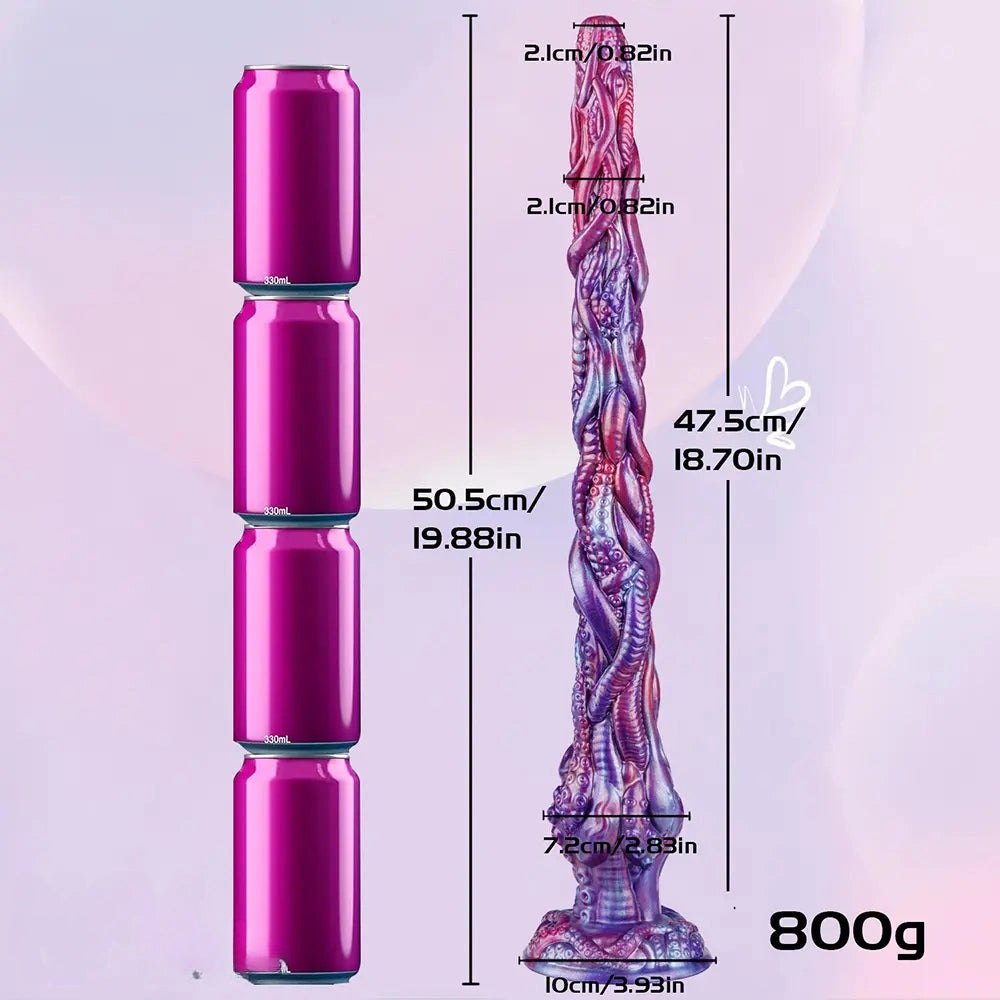 Purple octopus tentacle silicone fantasy dildo, photo 11